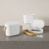 Umbra Bellwood Compost Bin White & Natural