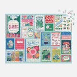Galison Ever Upward Botanist Bookshelf Puzzle 1000pc Multi-Coloured