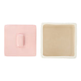 Emporium Lulu Collection Ceramic Storage Box Pink Grid Pattern
