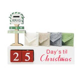 Urban Products Christmas Countdown Standing Decoration Red & White 18cm