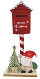 Santa with Sack Standing Decoration Red & White 35cm
