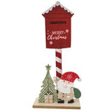 Santa with Sack Standing Decoration Red & White 35cm