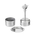 Leaf & Bean Tea Infuser Ball With Handle Silver