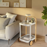 Umbra Bellwood Bar Serving Cart White & Natural
