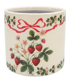 Strawberry Field Planter Green & Red 12cm