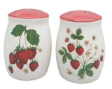 Strawberry Fields Salt & Pepper Shakers Red & Green 8cm