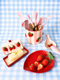 Strawberry Delight Butter Dish Red 17cm