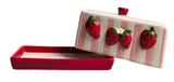 Strawberry Delight Butter Dish Red 17cm