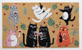 Playful Paws Cat Doormat Black & Green