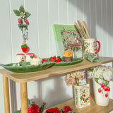 Strawberry Vase White & Red 20cm