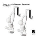 Umbra Buddy Over the Door Cabinet Hook Set White