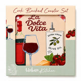 Urban Products La Dolce Vita Coasters Red 10x10cm