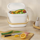 Umbra Bellwood Compost Bin White & Natural