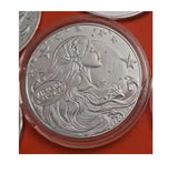 1x Zodiac Signs Collectible Coin Metal Badge Double-Sided Silvery - Virgo