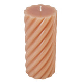 Amalfi Maisie Swirl Pillar Candle Nude