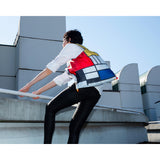LOQI Mondrian Composition Recycled Polyester Tote Bag Multi