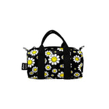 LOQI Smiley Flowers Small Weekender Bag Black