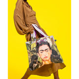 LOQI Frida Kahlo Self-Portrait Hummingbird Reusable Tote Bag