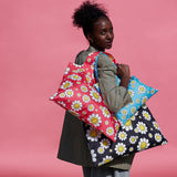 LOQI Smiley Flowers Bag Aquarius