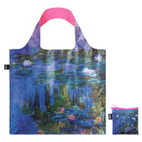 LOQI Claude Monet Water Lilies Neon Pink Tote Bag