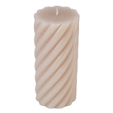 Amalfi Maisie Swirl Pillar Candle Latte