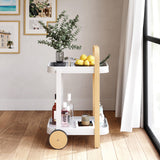 Umbra Bellwood Bar Serving Cart White & Natural