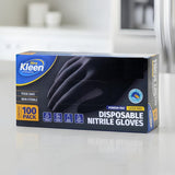 100x Disposable Nitrile Gloves Powder Free Latex Free Food Handling Black -XL