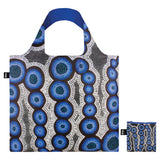 LOQI Nangala Water Dreaming Tote Bag Recycled Taffeta Blue