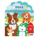 Petit Collage Dogs Colouring Book with Stickers Multi-Coloured