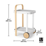 Umbra Bellwood Bar Serving Cart White & Natural