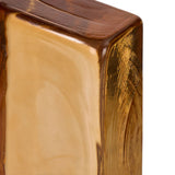 Amalfi Bernard Glass Brick Sculpture Amber