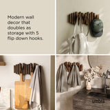 Umbra Picket Rail Hook Aged Walnut
