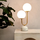 Amalfi Tivoli Table Lamp White & Gold