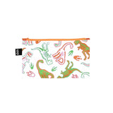 LOQI Kids Dinosaur Skeleton Reflective Mini Zip Pocket Multi-Coloured