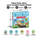 Ditty Bird Kids Children's Songs USB-C Sound Book Multi-Coloured