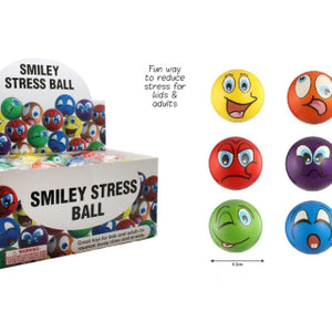 6x Smiley Face Stress Relief Ball Foam Hand Squeeze Soft Toy Antistress