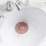 1pc Disposable Bathroom Drain Hair Catcher Bath Stopper Filter Shower Cover Grey