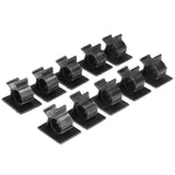 20x Adhesive Cord Management Cable Clips Wire Holder Organizer Clamp Black