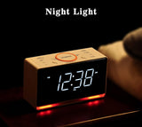 Portable FM Alarm Clock Radio Large Size BT Speaker USB Port for Phone Charging
