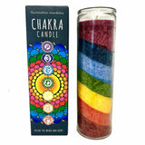 Seven Chakras Pillar Candle Fragrance Free Decor Mind Body Relax