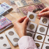 50pcs Cardboard 2"x 2" Coin Holders Clear Display Storage Protect 23mm