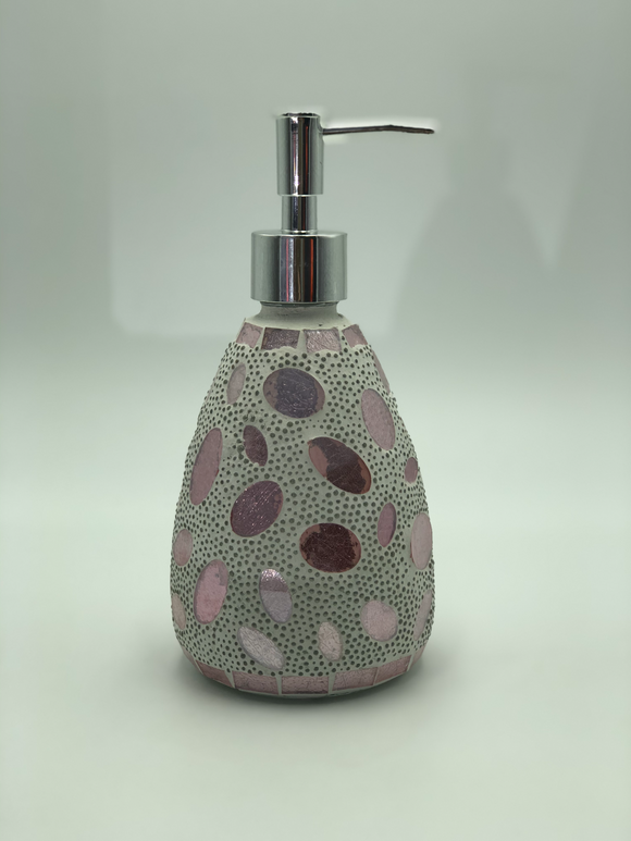 Rose Gold Glass Mosaic Soap Dispenser Pump Bottle Soap Holder Crystal Colourful