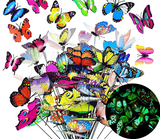 20pcs Luminous Garden Butterfly Lawn Ornaments Fairy Outdoor Yard Party Decor