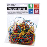 4 pack Multicolour Rubber Bands Basics Coloured Band Thin - 400g