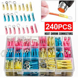 240PCS Heat Shrink Wire Connectors Electrical Crimp Marine Automotive Terminals