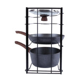 Single Sided Kitchen Organiser Storage Pot Pan Lid Holder Cookware Shelves Stand
