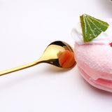 1Pc Musical Note Shaped Teaspoon Coffee Milk Teaspoon Ice Cream Spoon - Gold