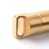 Waterproof Pill Box Case Brass Container Keyring Medicine Capsule Holder Large