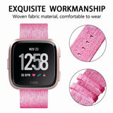 Fitbit Versa/2/Lite Replacement Band Fabric Watch Sports Strap Wristband Pink