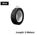 3pcs 3m Carbon Fiber Car Sticker Door Sill Anti-Scratch Tape DIY Protection Film